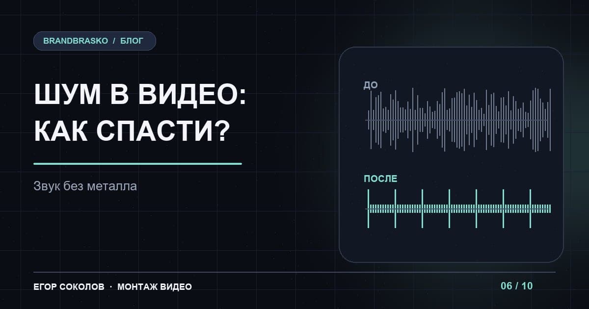 Как убрать шум из видео и не испортить голос: порядок действий
